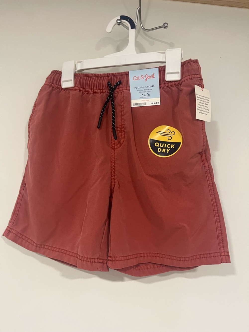 Cat & Jack kids Quick-Dry Rust Swim Shorts